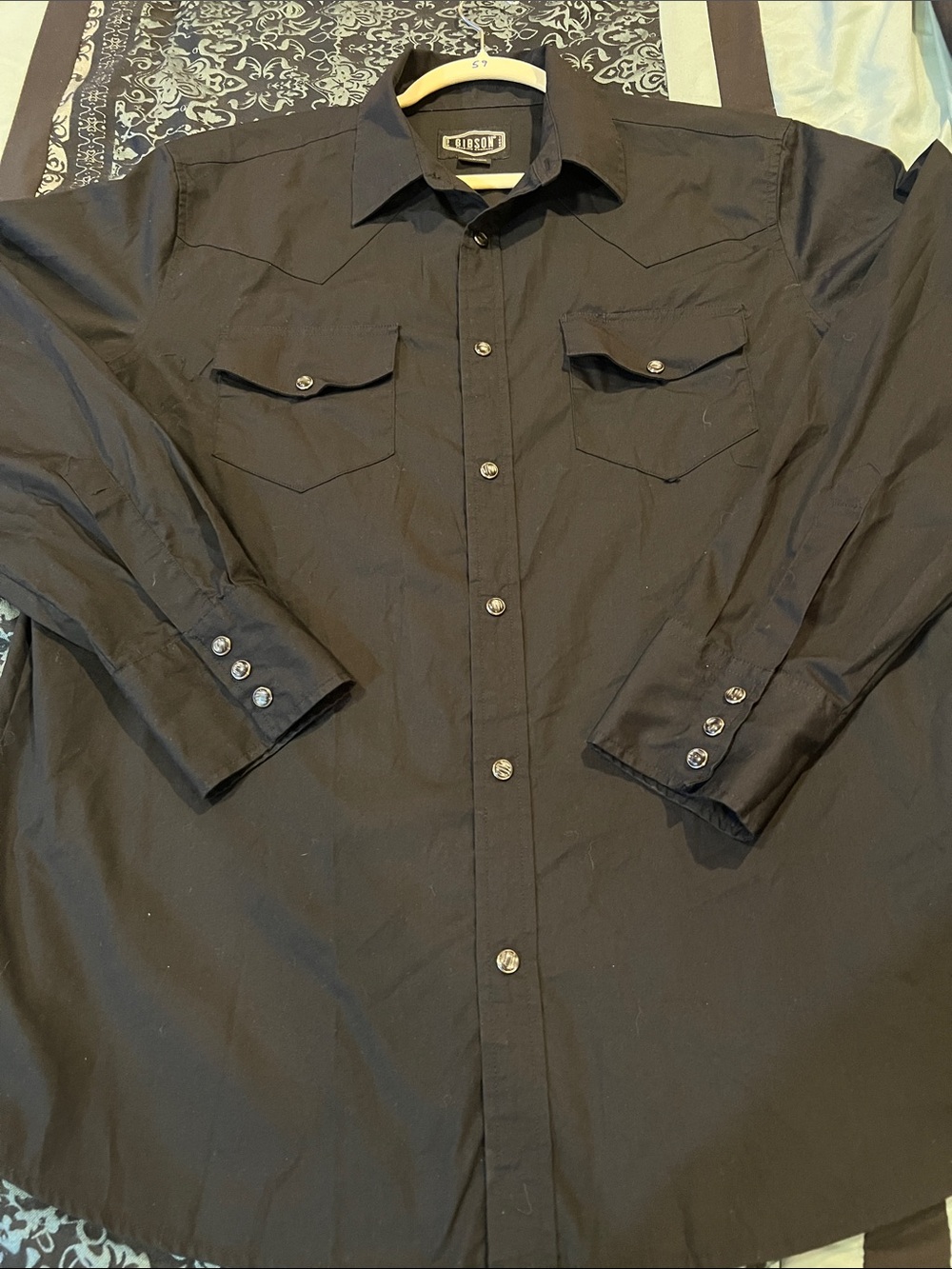 Gibson Trading Co.Black Long-Sleeve Button-Down Western Shirt